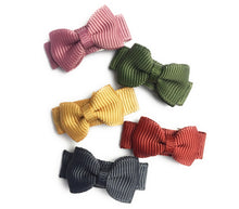 Load image into Gallery viewer, Baby Wisp Tuxedo Mini Bow Snap Clips | 5 pack