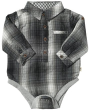 Load image into Gallery viewer, Me &amp; Henry | Blue Plaid Jasper Woven Onesie