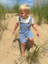 Load image into Gallery viewer, Me &amp; Henry | Navy Plaid Galleon Woven Overalls