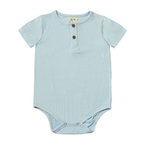 Me & Henry | Blue Rib Jibe Onesie