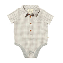 Load image into Gallery viewer, Me &amp; Henry | Grey Plaid Helford Woven Onesie