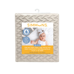 Simmons | Crib Mattress Sheet & Protector