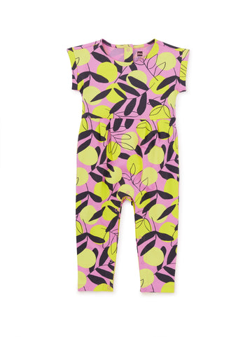 Tea Collection | Mediterranean Citrus Cuff Sleeve Baby Romper