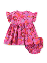 Load image into Gallery viewer, Tea Collection | Ruffle Sleeve Baby Dress Set