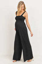 Load image into Gallery viewer, Hello Miz | Square Neck Smocked Maternity Flared Jumpsuit