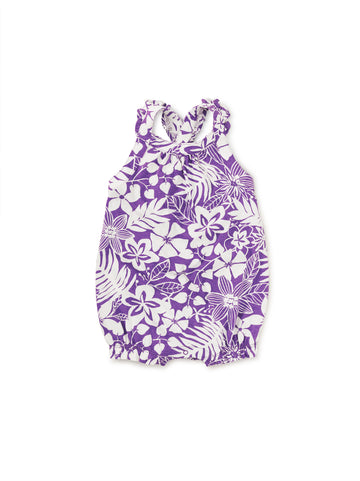 Tea Collection | Tropical Foliage Cross-Back Baby Romper