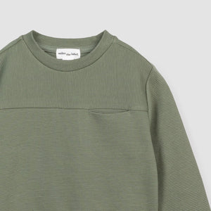 Miles the Label | Kids' Lichen Green Knit Sweatshirt