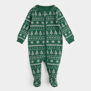 Petit Lem | Holiday Print Baby Sleeper