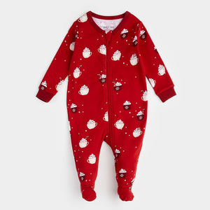 Petit Lem | Holiday Print Baby Sleeper