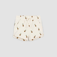 Load image into Gallery viewer, Miles the Label | Pineapple on Creme Baby Terry Shorts
