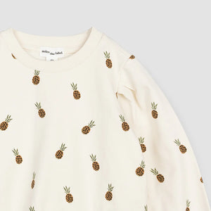 Miles the Label | Pineapple on Creme Baby Sweatshirt