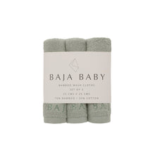 Load image into Gallery viewer, Baja Baby | Bamboo + Cotton Wash Cloths | 3 Pack