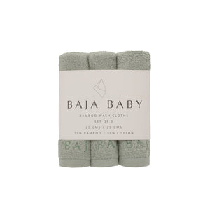 Baja Baby | Bamboo + Cotton Wash Cloths | 3 Pack