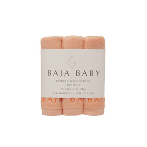 Baja Baby | Bamboo + Cotton Wash Cloths | 3 Pack