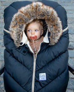 7AM Enfant | Tundra Black Car Seat Cocoon