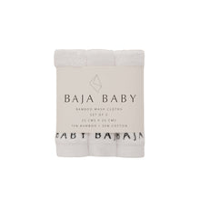 Load image into Gallery viewer, Baja Baby | Bamboo + Cotton Wash Cloths | 3 Pack