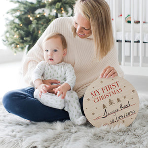 Pearhead "My First Christmas" Wooden Sign