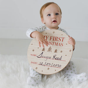 Pearhead "My First Christmas" Wooden Sign