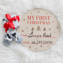 Load image into Gallery viewer, Pearhead &quot;My First Christmas&quot; Wooden Sign