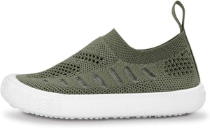 Jan & Jul | Army Green Breeze Knit Slip On Shoe