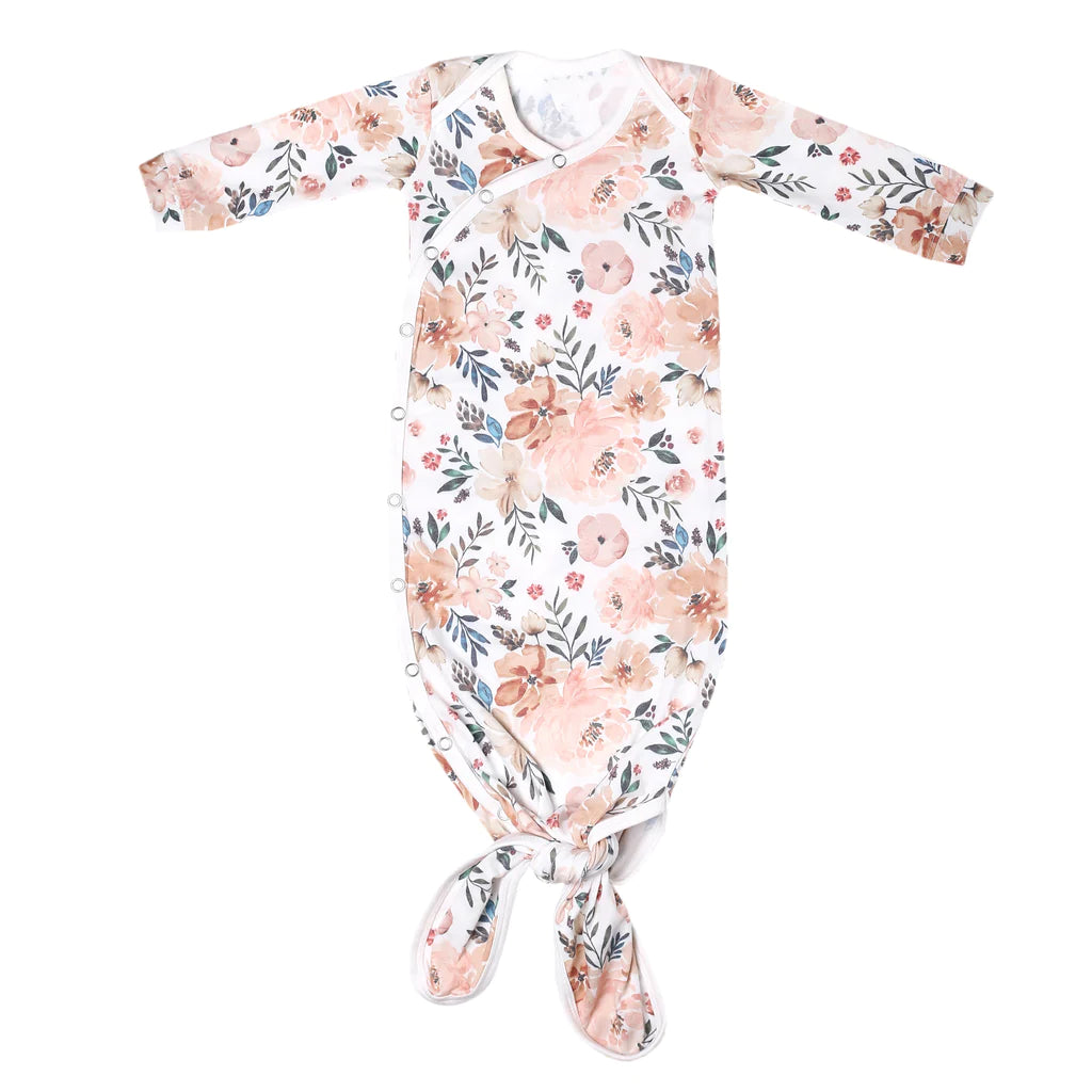 Newborn knotted gown clearance girl