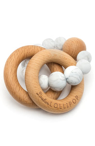 Loulou Lollipop | Bubble Silicone & Wood Rattle