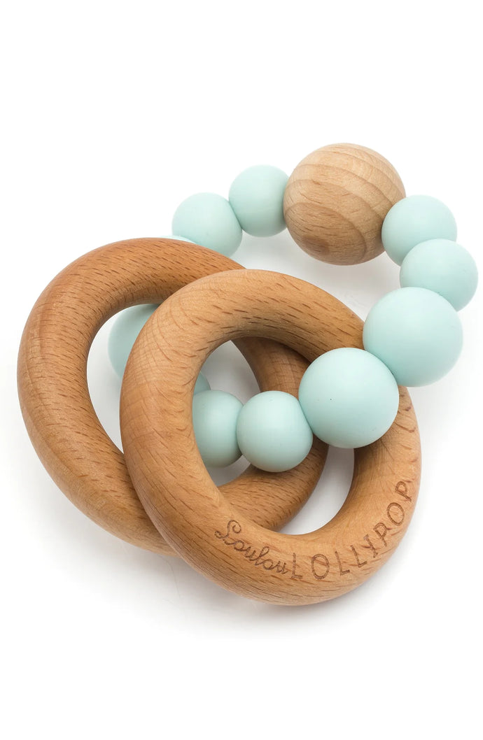 Loulou Lollipop | Bubble Silicone & Wood Rattle