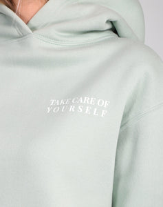 Brunette the Label | The "TAKE CARE OF EACH OTHER" Big Sister Hoodie in Sage