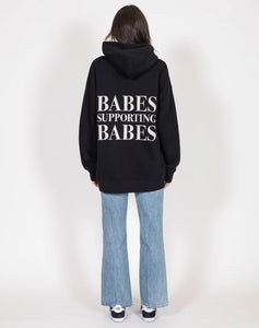 Brunette the Label | The "BABES SUPPORTING BABES" Big Sister Hoodie in Black