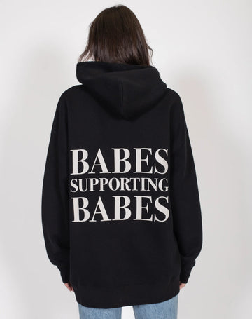 Brunette the Label | The "BABES SUPPORTING BABES" Big Sister Hoodie in Black