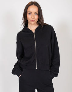 Brunette the Label | Waffle Knit Full Zip Middle Sister Hoodie