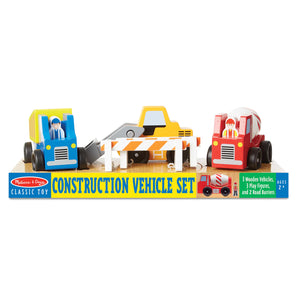 Melissa & Doug Wooden Construction Vehicle Set
