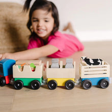 Load image into Gallery viewer, Melissa &amp; Doug Wooden Farm Train Toy Set