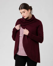 Load image into Gallery viewer, Ripe Maternity Cowl Neck Nursing Knit Top