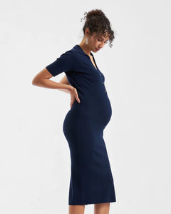 Ripe Maternity | Maddy Knit Polo Dress