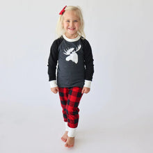 Load image into Gallery viewer, Lola &amp; Taylor Country Moose Kid&#39;s Pajamas