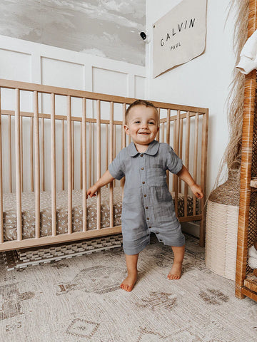 L'oved Baby | Organic Muslin Short Sleeve Coverall