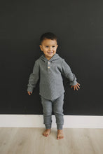 Load image into Gallery viewer, Mebie Baby | Charcoal Waffle Hooded Two-Piece Set