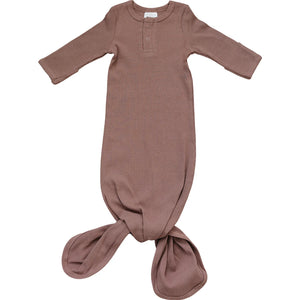 Mebie Baby | Organic Cotton Ribbed Knot Gown