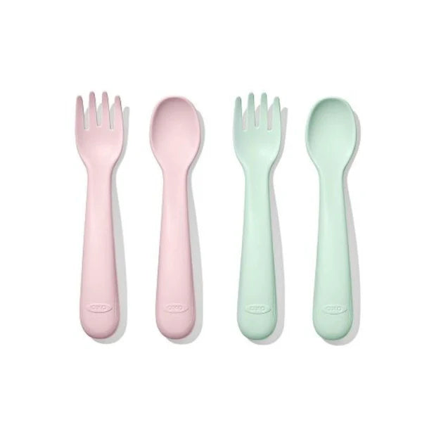 OXO Tot | Plastic Fork & Spoon Set