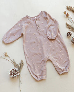 Quincy Mae | Butterflies Henley Bubble Jumpsuit