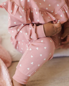 Quincy Mae | Lipstick Hearts Relaxed Sweatpant