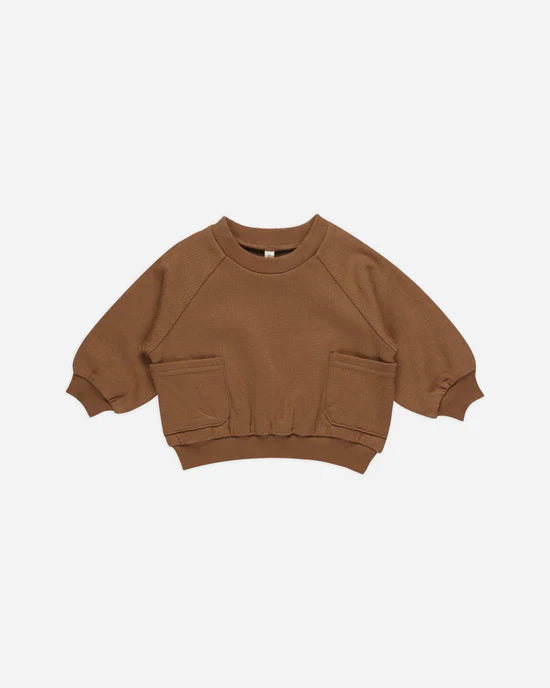 Quincy Mae | Cinnamon Pocket Sweatshirt