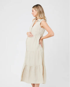 Ripe Maternity | Tracy Tiered Linen Dress