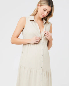 Ripe Maternity | Tracy Tiered Linen Dress