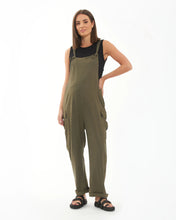 Load image into Gallery viewer, Ripe Maternity | Cargo Pocket Linen Jumpsuit