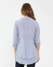 Load image into Gallery viewer, Ripe Maternity | Stripe Layered Peplum Shirt