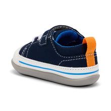 Load image into Gallery viewer, See Kai Run | Navy Canvas Stevie II Infant First Walker Shoes