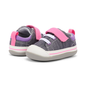 See Kai Run | Grey & Pink Stevie II First Walker Shoes