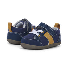 Load image into Gallery viewer, See Kai Run | Navy Connor Mini First Walker Shoes